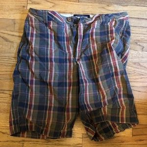 Mens Plaid Shorts Size 34